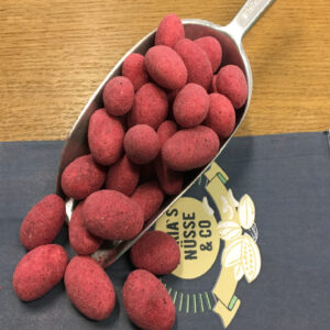 Mandeln mit Himbeerschokolade